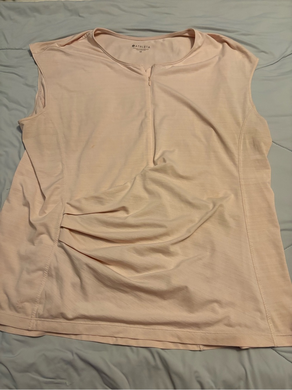 Athleta Women’s rash guard Pale Blush Pink Sleeveless Swim One Piece Cover